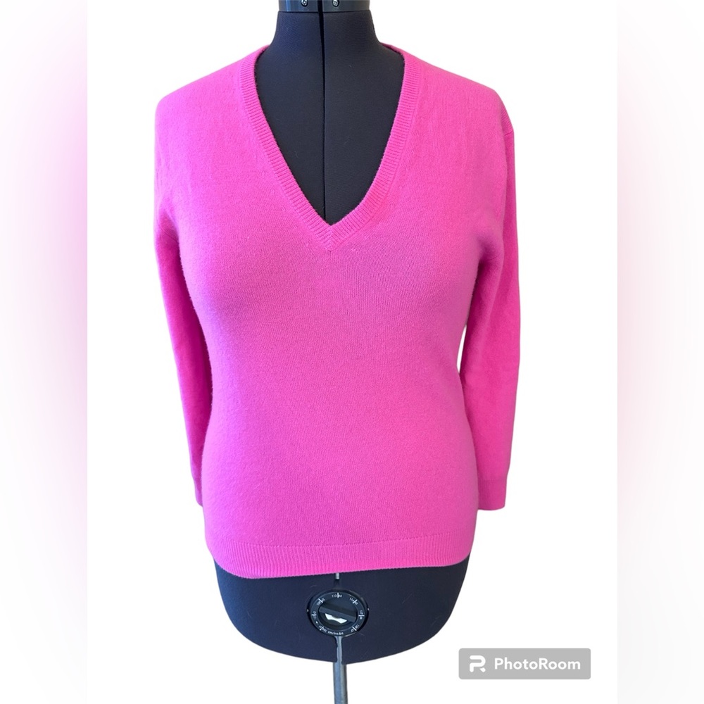 Pink V-Neck Women's Sweater